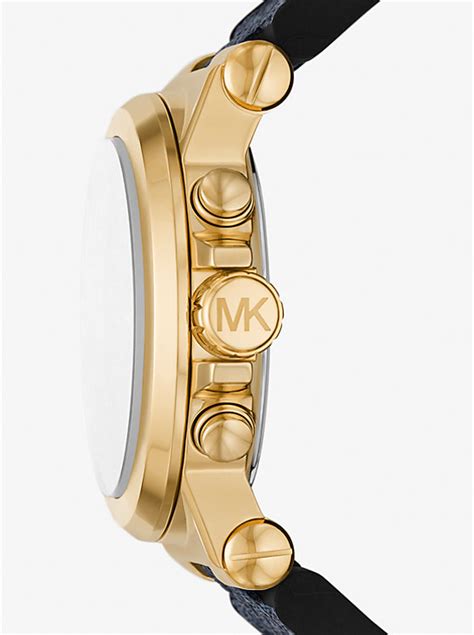 michael kors dylan black watch|oversized dylan gold tone watch.